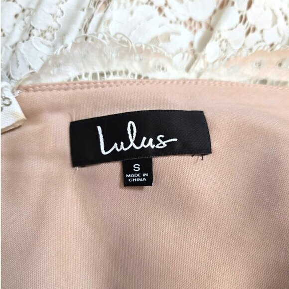 Lulu's Love Swept White Lace Midi Skater Dress With Pockets Sz S - Picture 8 of 10